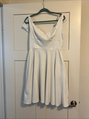 Retro White Swing Dress